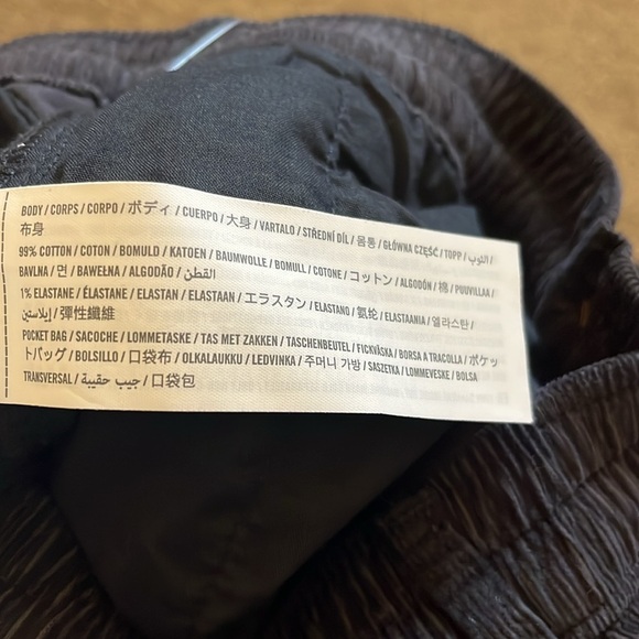 NWT Abercrombie Kids Drawstring Cotton Corduroy Dark Gray Pants Size 9/10 R - Picture 9 of 9